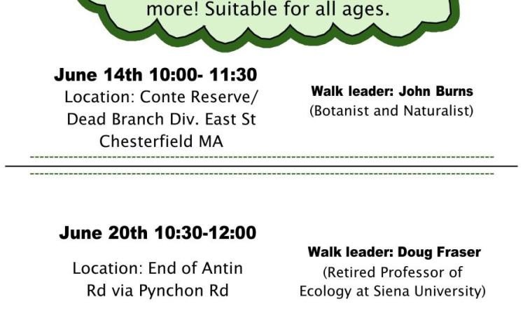 flyer with dates and locations